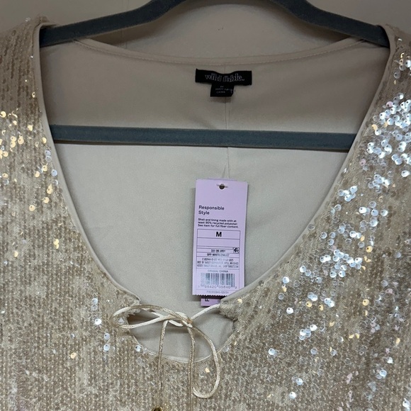 Wild Fable Cream Sequin Mini Dress - Picture 2 of 10